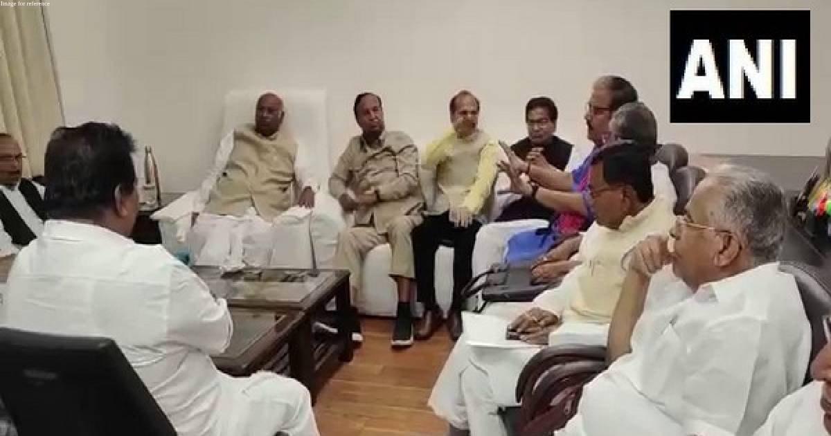 Leaders from like-minded opposition parties meet at Kharge's office in Parliament today